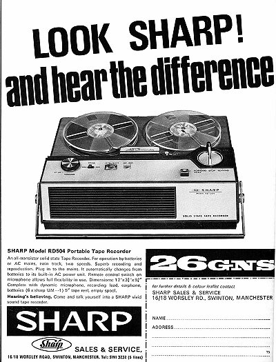 Tape Recorder advert mid 60s