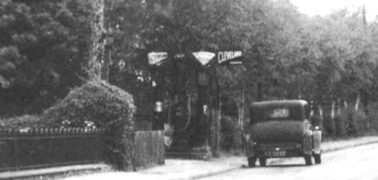 A car at the petrol pumps