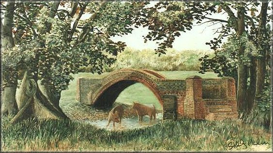 The Chinese Bridge (Painting by Sally Helm) The Chinese Bridge (Painting by Sally Helm)