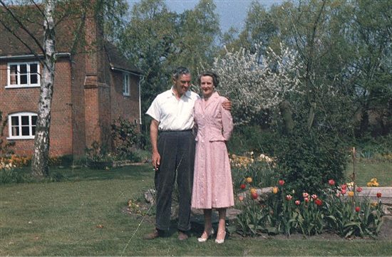 Captain and Mrs Whatley in the garden of Tatters