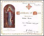 Sunday School Attendance Certificate - Click for an enlargement