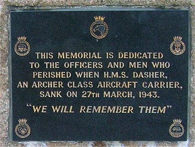 The memorial at Ardrossan seafront