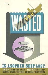 Second World War Poster - Food Wasted